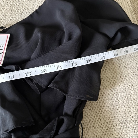 Bisou Bisou Michele Bohbot Sleeveless Belted Black Maxi Dress size 6 NWT - Picture 9 of 12